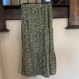 Hayden Olive Floral Maxi Skirt
